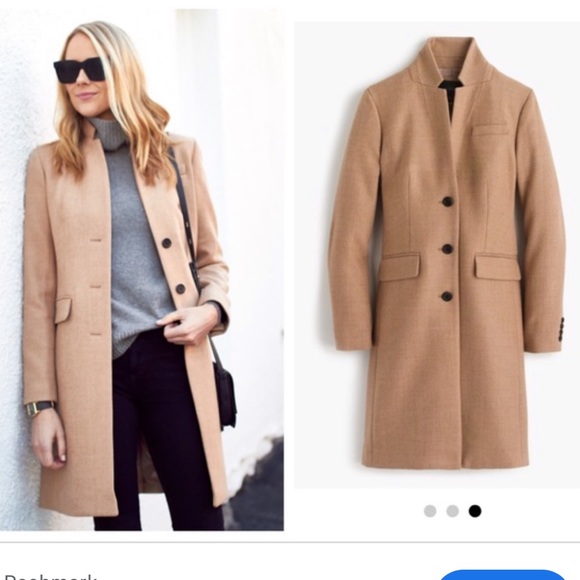 NWT J.Crew Regent Topcoat Double-Serge Wool